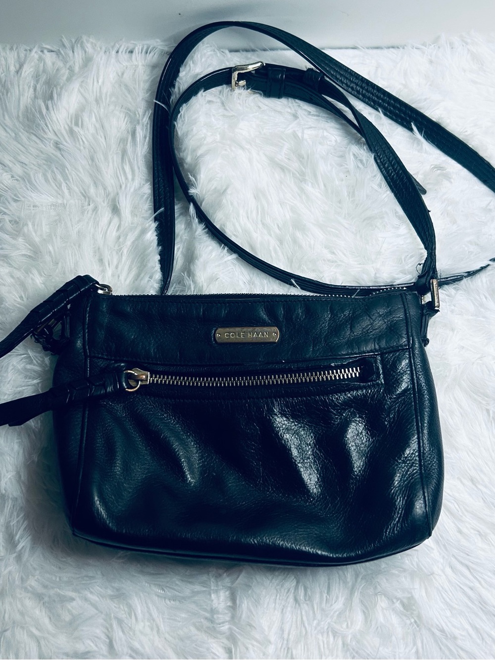 Cole Haan Black Leather Crossbody Bag